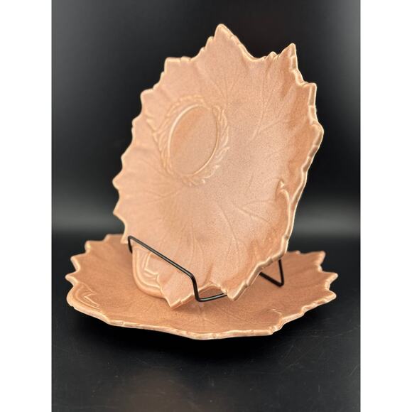 Woodfield Salmon Pink Plate for Tea & Toast Snack Set by Steubenville - Picture 3 of 7